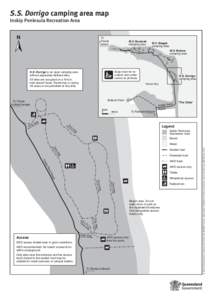 S.S. Dorrigo camping area map, Inskip Peninsular Recreaton Area