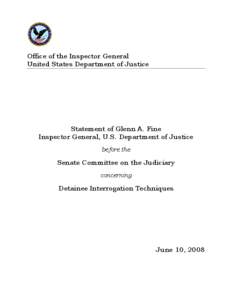 Microsoft Word - GTMO statement for Senate Judiciary FINAL.doc