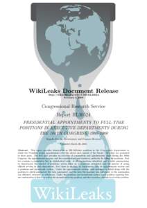 WikiLeaks Document Release http://wikileaks.org/wiki/CRS-RL30524 February 2, 2009  Congressional Research Service
