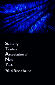 Security Traders A ssociation of New York 2014 Brochure