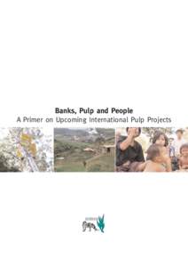 Banks, Pulp and People A Primer on Upcoming International Pulp Projects Published by: urgewald e.V. Editing: Lydia Bartz, Heffa Schücking, Patrick Anderson
