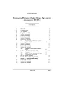 Microsoft Word - Commercial Tenancy _Retail Shops_ Agreements Amendment Bill 2011 _192-1B_.doc