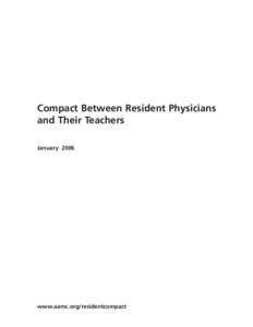 Compact Between Resident Physicians and Their Teachers