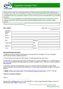 Courier Pick up Request Form