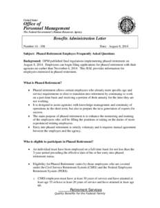 Government / Federal Employees Retirement System / Employment compensation / Civil Service Retirement System / Retirement / Employee benefit / Thrift Savings Plan / Congressional pension / Politics of the United States / Civil service in the United States / Independent agencies of the United States government