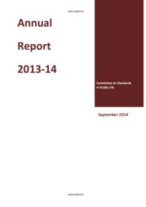 UNCLASSIFIED  Annual Report[removed]Committee on Standards