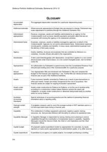 Defence Portfolio Additional Estimates Statements[removed]GLOSSARY Accumulated depreciation