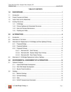 Taylor River Pond Dam, Hampton Falls, Hampton, NH Feasibility Study June 25, 2010  TABLE OF CONTENTS