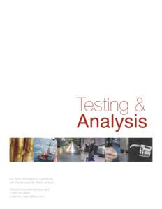 Testing & Analysis For more information on partnering with the Kansas City Plant, contact: Ofﬁce of Business Development[removed]