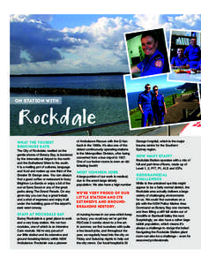 on station with  Rockdale WHAT THE TOURIST BROCHURE SAYS The City of Rockdale, nestled on the