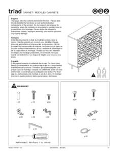 triad  CABINET / MODULE / GABINETE English This page lists the contents included in the box. Please take