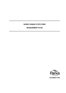 Warby Range State Park Management Plan