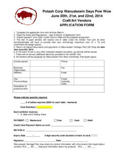 Microsoft Word - craft vendor powwow forms 2014