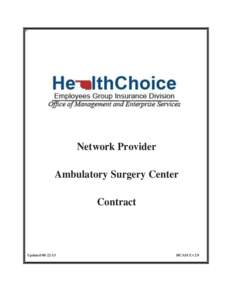 Network Ambulatory Surgery Center Facility Contract