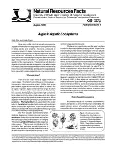 Natural Resources Facts University of Rhode Island • College of Resource Development Department of Natural Resources Science • Cooperative Extension Fact Sheet No[removed]August, 1996