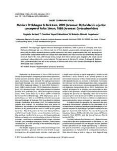ZOOLOGIA 29 (5): 493–495, October, 2012 doi: [removed]S1984-[removed]