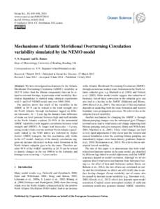 Ocean Sci., 10, 645–656, 2014 www.ocean-sci.net[removed]doi:[removed]os[removed] © Author(s[removed]CC Attribution 3.0 License.  Mechanisms of Atlantic Meridional Overturning Circulation