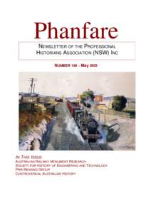Phanfare NEWSLETTER OF THE PROFESSIONAL HISTORIANS ASSOCIATION (NSW) INC ___________________________________________________________________________  NUMBER 199 – May 2003