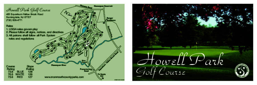 Howell Park Golf Course 405 Squankum-Yellow Brook Road Farmingdale, NJ[removed]4771  Rules