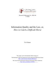 Government / Law / Politics of the United States / OMB Circular A-130 / Office of Management and Budget / Paperwork Reduction Act / Single Audit / U.S. Government peer review policies / OMB A-133 Compliance Supplement / United States Office of Management and Budget / Data Quality Act / United States administrative law