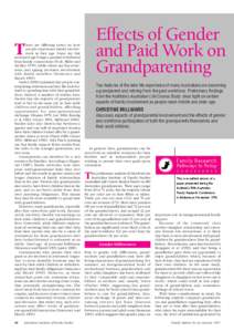Effects of Gender and Paid Work on Grandparenting T