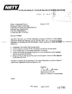 90 Onrille Drive, Bohemia, NY 117X-2510 n Phone: (631)  Office of Nutritional Products Labeling & Dietary Supplements Center for Food Safety and Applied Nutrition Food and Drug Administration