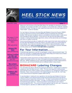 Heel Stick News January 2005