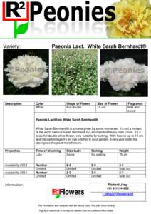 Microsoft Word - Paeonia Lactiflora White Sarah Bernhardt - R2Peonies Onepager