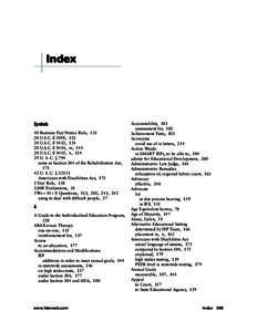 Index  Symbols 10 Business Day Notice Rule, [removed]U.S.C. ß 1401, [removed]U.S.C. ß 1412, 131