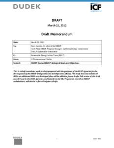 DRAFT Revised DRECP Biological Goals and Objectives