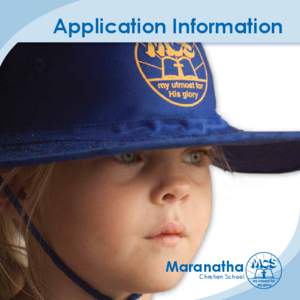 Application Information  Maranatha Christian School