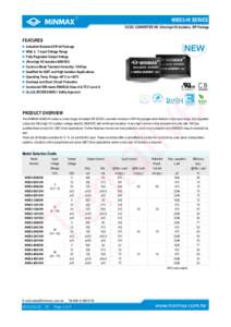 ®  MIE03-HI SERIES DC/DC CONVERTER 3W, Ultra-high I/O lsolation, DIP Package  FEATURES