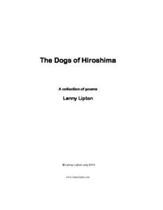 The Dogs of Hiroshima  A collection of poems Lenny Lipton