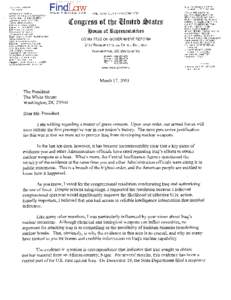 Rep. Henry Waxman letter to Pres. Bush re forged Niger-Iraq uranium evidence