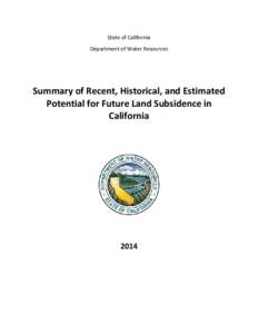 Hydrology / Physical geography / Geotechnical engineering / San Joaquin Valley / Hydraulic engineering / Groundwater / Subsidence / San Joaquin River / Tulare Lake / Geography of California / Water / Aquifers