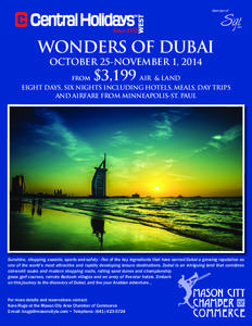 Member of  WONDERS OF DUBAI OCTOBER 25-NOVEMBER 1, 2014 from