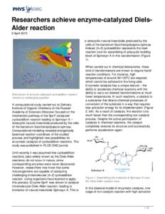 Researchers achieve enzyme-catalyzed Diels-Alder reaction