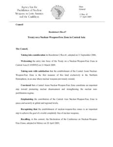 Politics of the Caribbean / Nuclear weapons / Nuclear-weapon-free zones / Central Asia / Central Asian Nuclear Weapon Free Zone / Treaty of Tlatelolco / Nuclear proliferation / OPANAL / Nuclear disarmament / Law / International relations / Politics