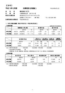 【ご参考】 平成１８年２月期 決算短信（非連結）  会