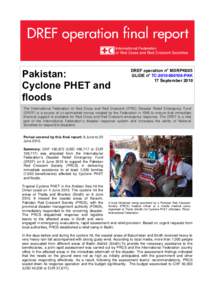 Emergency management / International Red Cross and Red Crescent Movement / International Federation of Red Cross and Red Crescent Societies / Disaster / Public safety / Structure / Palestine Red Crescent Society / Disaster preparedness / Cyclone Phet / North Indian Ocean cyclone season
