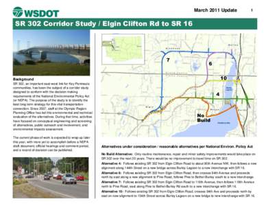 March 2011 Update  1 SR 302 Corridor Study / Elgin Clifton Rd to SR 16
