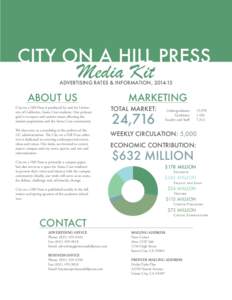 CITY ON A HILL PRESS  Media Kit Advertising Rates & Information, 