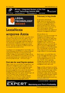 The Orange Rag  www.legaltechnology.com February’s big deals