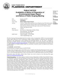 San Francisco Municipal Railway / San Francisco / Environmental impact statement / F Market & Wharves / E Embarcadero / Embarcadero Station / Market Street / Embarcadero / Bay Area Rapid Transit / Transportation in California / Transportation in the United States / California