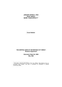 Behavioral finance / Calendar effect / Stock market / Financial markets / Efficient-market hypothesis / Mark Twain effect / Rate of return / Share price / Volatility / Financial economics / Finance / Investment