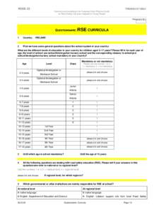 ROSE 25  TREN/E3[removed]Inventory and compiling of an European Good Practice Guide on Road Safety Education targeted at Young People Please don’t fill in