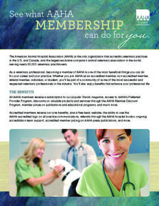 See what AAHA  MEMBERSHIP can do for