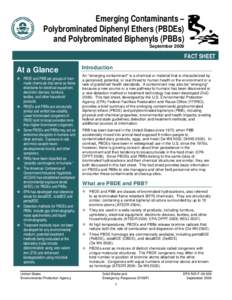 Emerging Contaminants - Polybrominated Diphenyl Ethers (PBDE) and Polybrominated Biphenyls (PBB)
