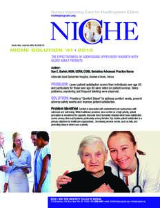 Medical education in the United States / Nurses Improving Care for Healthsystem Elders / Healthcare / Health care provider / Nursing / Geriatric nursing / Medicine / Geriatrics / Health