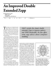 An Improved Double Extended Zepp By Rudy Severns, N6LFFox Lane PO Box 589 Cottage Grove, OR 97424